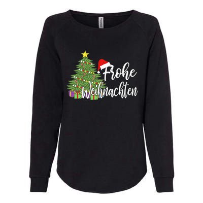 Frohe Weihnachten German Merry Christmas Holidays Germany Womens California Wash Sweatshirt