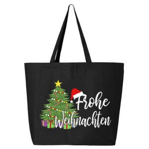 Frohe Weihnachten German Merry Christmas Holidays Germany 25L Jumbo Tote