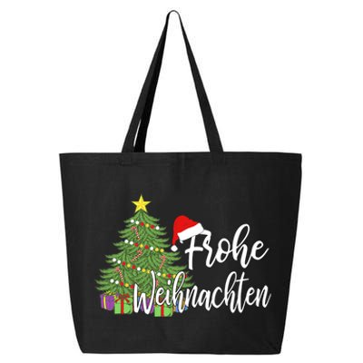 Frohe Weihnachten German Merry Christmas Holidays Germany 25L Jumbo Tote