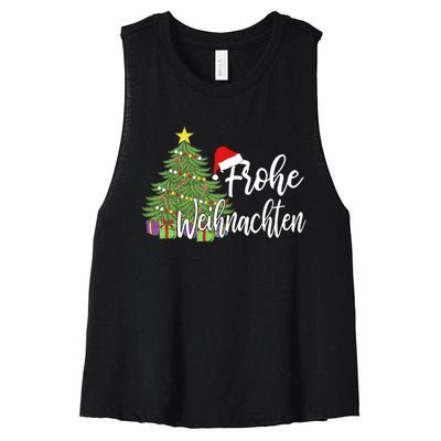 Frohe Weihnachten German Merry Christmas Holidays Germany Women's Racerback Cropped Tank