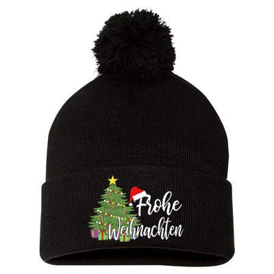 Frohe Weihnachten German Merry Christmas Holidays Germany Pom Pom 12in Knit Beanie