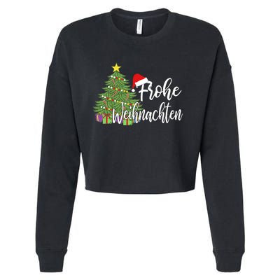 Frohe Weihnachten German Merry Christmas Holidays Germany Cropped Pullover Crew