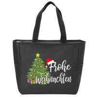 Frohe Weihnachten German Merry Christmas Holidays Germany Zip Tote Bag