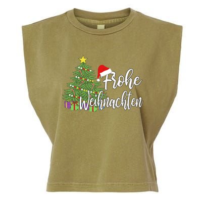 Frohe Weihnachten German Merry Christmas Holidays Germany Garment-Dyed Women's Muscle Tee