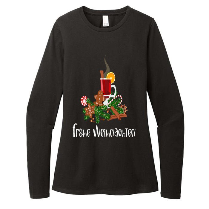 Frohe Weihnachten German Merry Christmas Gluhwein Womens CVC Long Sleeve Shirt