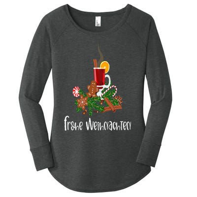 Frohe Weihnachten German Merry Christmas Gluhwein Women's Perfect Tri Tunic Long Sleeve Shirt