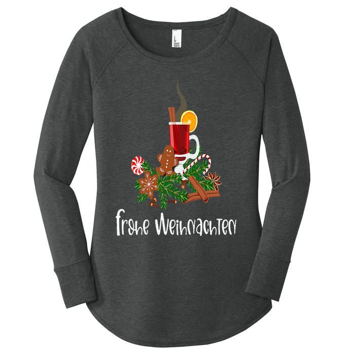 Frohe Weihnachten German Merry Christmas Gluhwein Women's Perfect Tri Tunic Long Sleeve Shirt