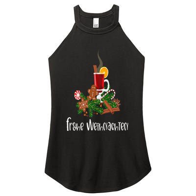 Frohe Weihnachten German Merry Christmas Gluhwein Women's Perfect Tri Rocker Tank