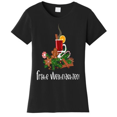 Frohe Weihnachten German Merry Christmas Gluhwein Women's T-Shirt