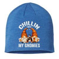 Funny Whiskey Gnome For Whisky Lover Chillin With My Gnomies Gift Sustainable Beanie