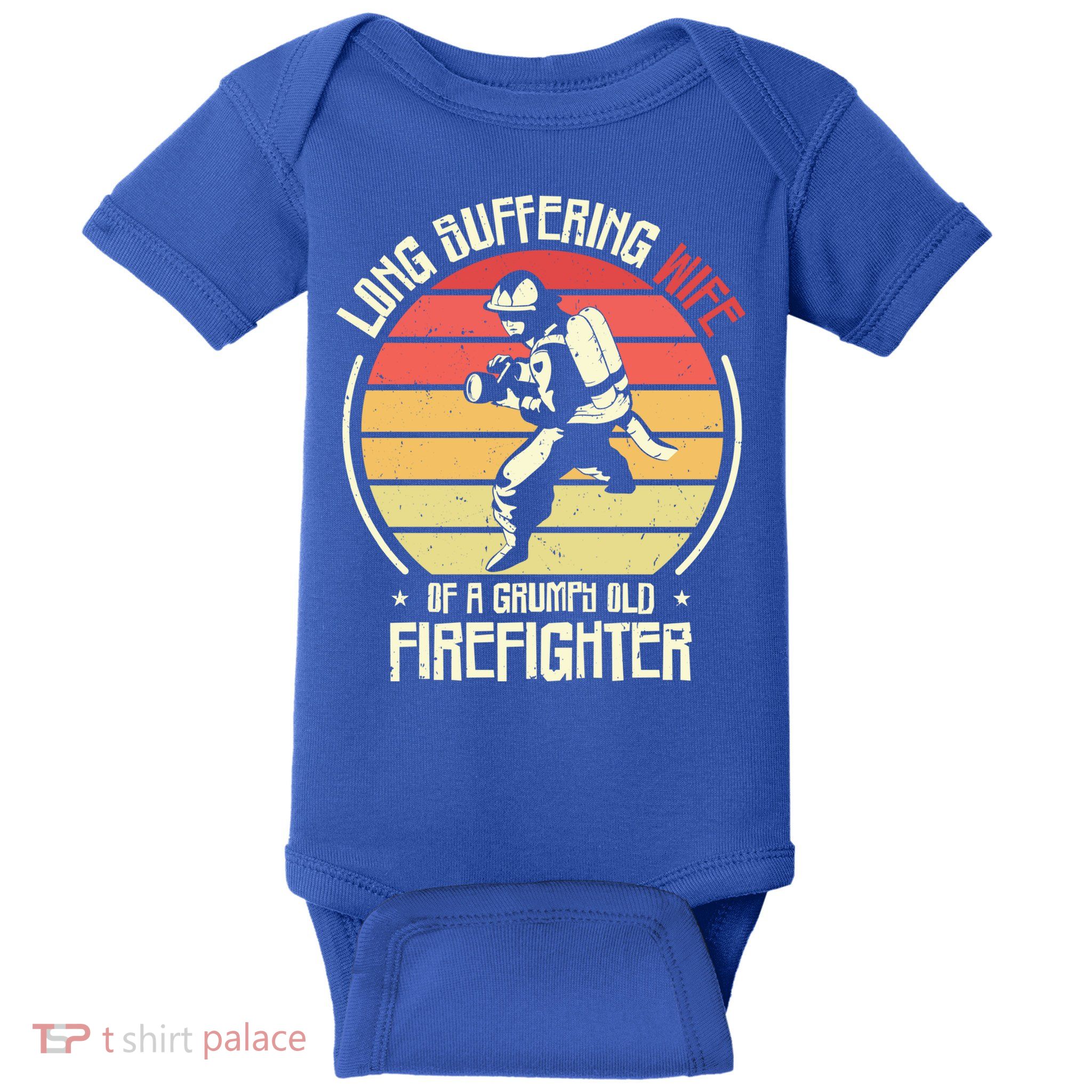 Firefighting Wife Grumpy Old Firefighter Fire Fire Cute Gift Baby Bodysuit