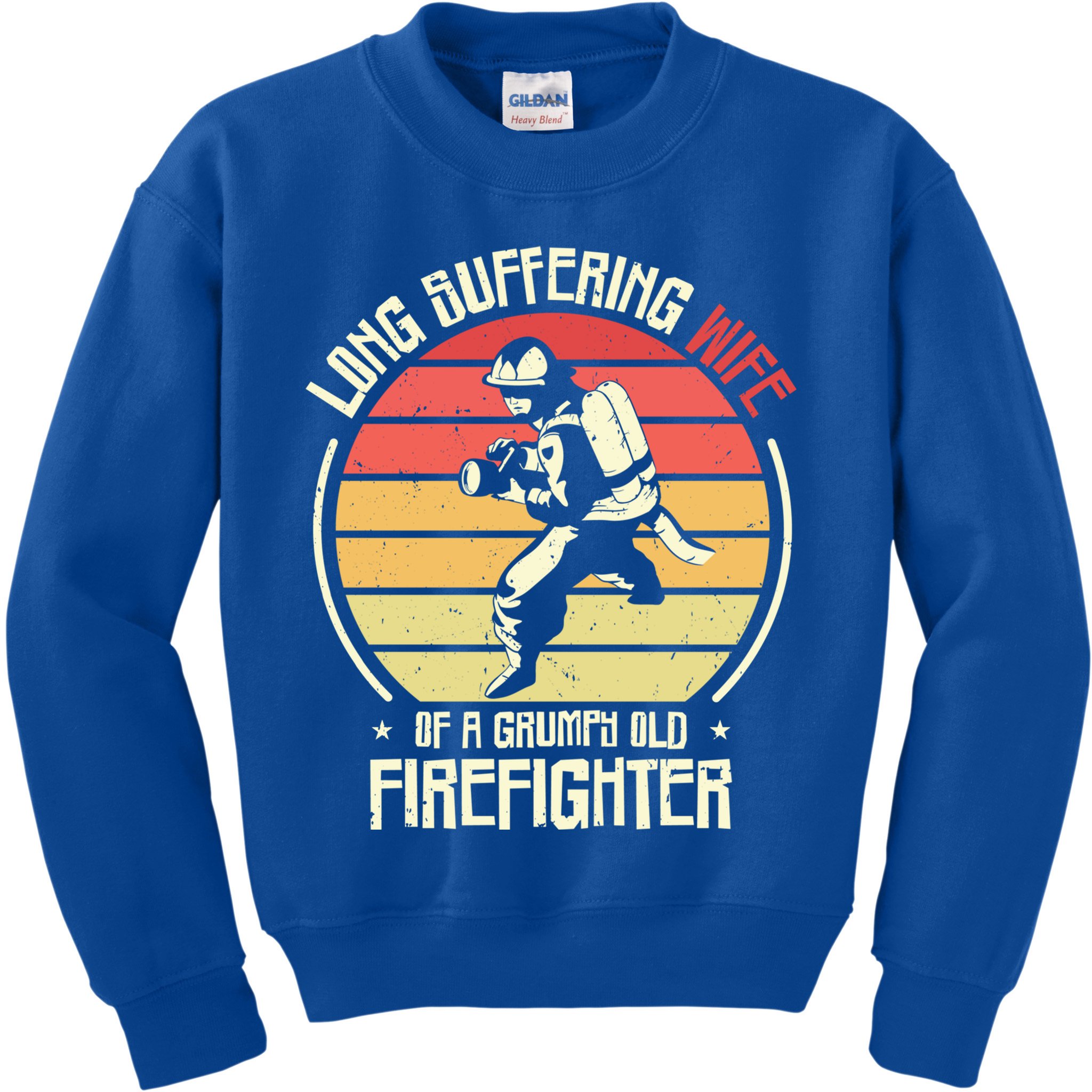 Firefighting Wife Grumpy Old Firefighter Fire Fire Cute Gift Kids Sweatshirt