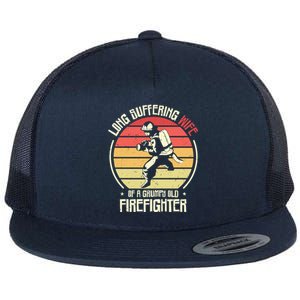 Firefighting Wife Grumpy Old Firefighter Fire Fire Cute Gift Flat Bill Trucker Hat