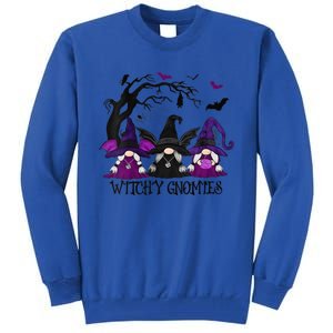 Funny Witchy Gnomies Funny Gnome Halloween Matching Costume Tall Sweatshirt