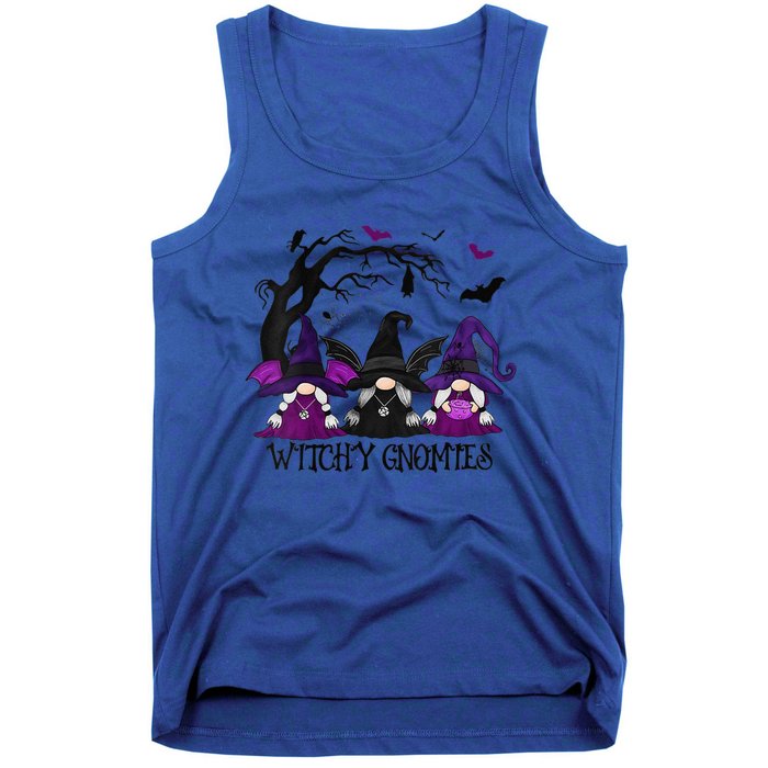 Funny Witchy Gnomies Funny Gnome Halloween Matching Costume Tank Top