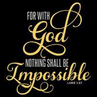 For With God Nothing Shall Be Impossible Luke 137 Christian 7-Panel Snapback Hat