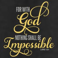 For With God Nothing Shall Be Impossible Luke 137 Christian Microfiber Hand Towel