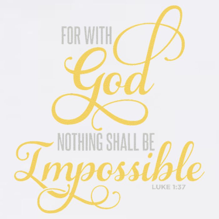 For With God Nothing Shall Be Impossible Luke 137 Christian Garment-Dyed Sweatshirt