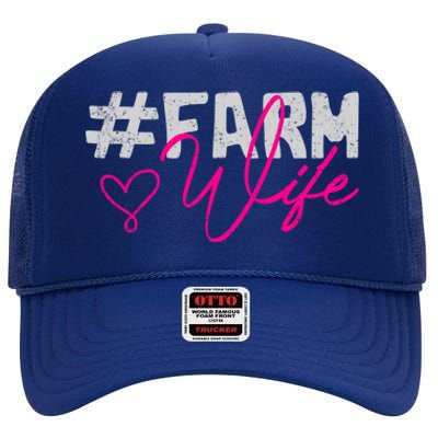 Farmers Wife Gift Farming Farmer Gift High Crown Mesh Back Trucker Hat