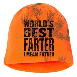 Funny Worlds Greatest Farter Oops I Mean Father Fathers Day Fun Kati - Camo Knit Beanie