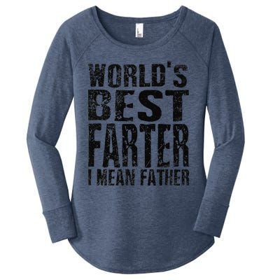 Funny Worlds Greatest Farter Oops I Mean Father Fathers Day Fun Women's Perfect Tri Tunic Long Sleeve Shirt