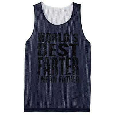 Funny Worlds Greatest Farter Oops I Mean Father Fathers Day Fun Mesh Reversible Basketball Jersey Tank