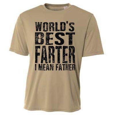 Funny Worlds Greatest Farter Oops I Mean Father Fathers Day Fun Cooling Performance Crew T-Shirt