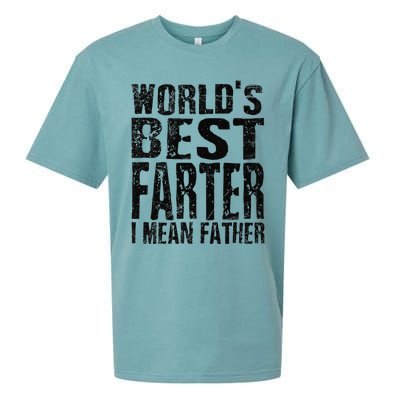 Funny Worlds Greatest Farter Oops I Mean Father Fathers Day Fun Sueded Cloud Jersey T-Shirt