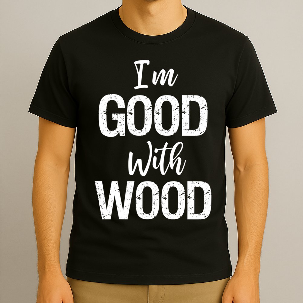Funny Woodworking Gift Woodworker Gift I'm Good With Wood Gift T-Shirt