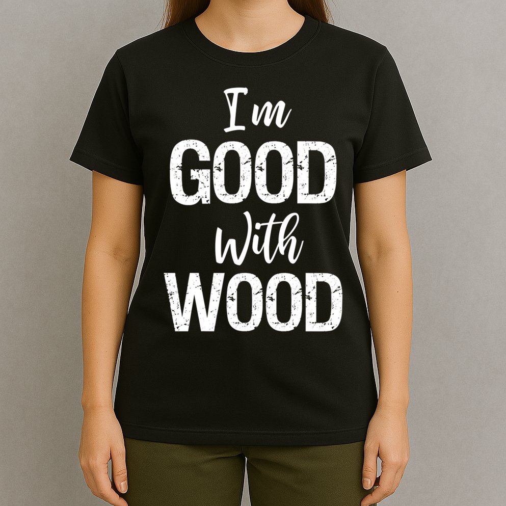 Funny Woodworking Gift Woodworker Gift I'm Good With Wood Gift T-Shirt