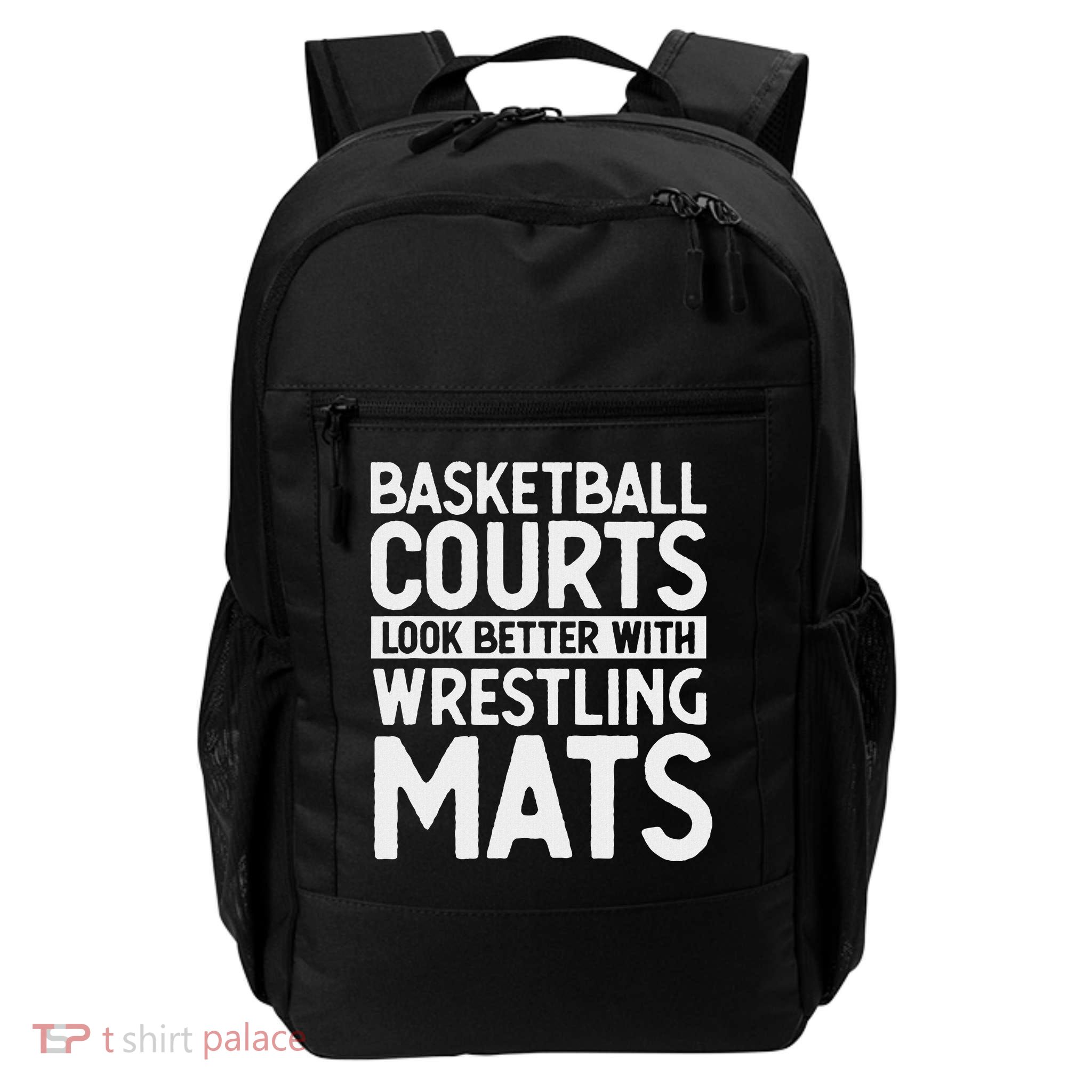 Funny Wrestler Gag Basketball Courts Look Better Wrestling Backpack