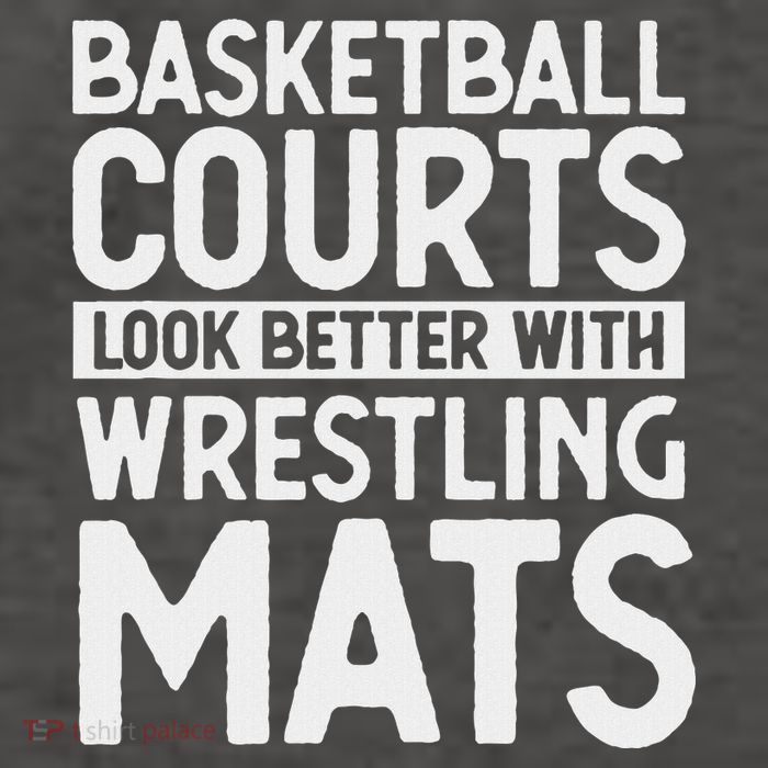 Funny Wrestler Gag Basketball Courts Look Better Wrestling Vector Backpack