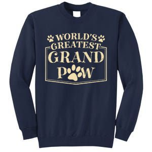 Funny Worlds Greatest Grandpaw Dog Grandpa Fathers Day Grandkids Tall Sweatshirt