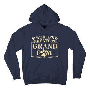 Funny Worlds Greatest Grandpaw Dog Grandpa Fathers Day Grandkids Tall Hoodie