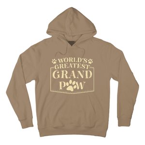 Funny Worlds Greatest Grandpaw Dog Grandpa Fathers Day Grandkids Hoodie