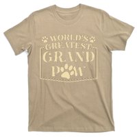 Funny Worlds Greatest Grandpaw Dog Grandpa Fathers Day Grandkids T-Shirt