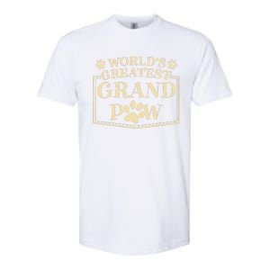 Funny Worlds Greatest Grandpaw Dog Grandpa Fathers Day Grandkids Softstyle CVC T-Shirt