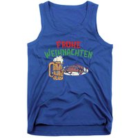 Frohe Weihnachten Gery Christmas Beer Bratwurst Gift Tank Top