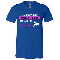 Funny Wrestling Grandma Gift V-Neck T-Shirt