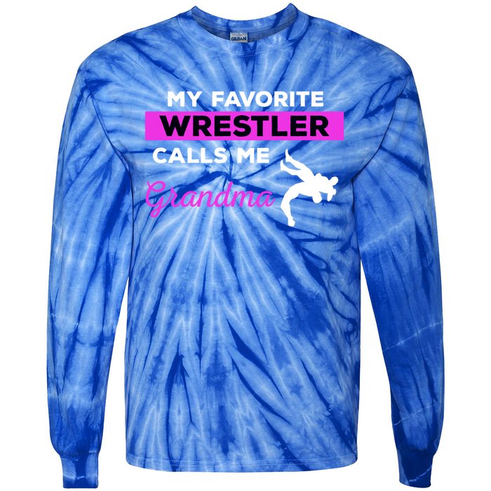 Funny Wrestling Grandma Gift Tie-Dye Long Sleeve Shirt