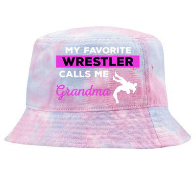 Funny Wrestling Grandma Gift Tie-Dyed Bucket Hat