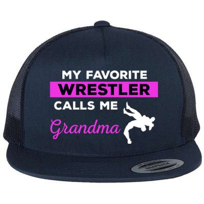 Funny Wrestling Grandma Gift Flat Bill Trucker Hat