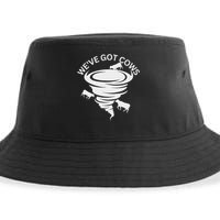 Funny We've Got Cows Tornado Storm Chaser Sustainable Bucket Hat