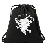 Funny We've Got Cows Tornado Storm Chaser Drawstring Bag