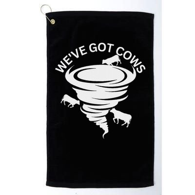 Funny We've Got Cows Tornado Storm Chaser Golf Towel