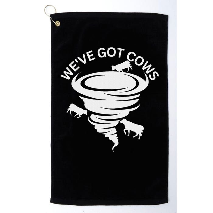Funny We've Got Cows Tornado Storm Chaser Golf Towel