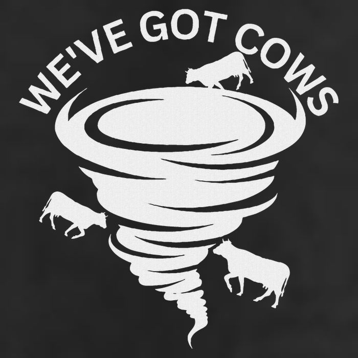 Funny We've Got Cows Tornado Storm Chaser Golf Towel