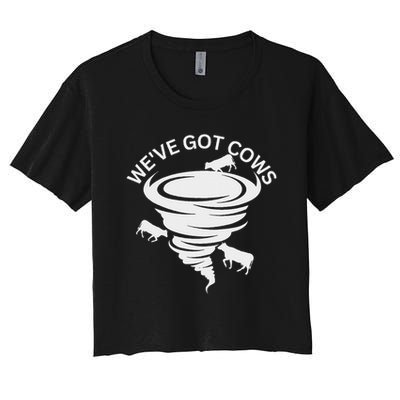 Funny We've Got Cows Tornado Storm Chaser Crop Top