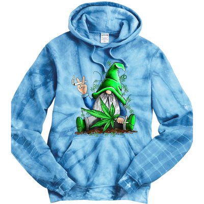 Funny Weed Gnome Cannabis Marijuana Tie Dye Hoodie