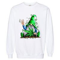 Funny Weed Gnome Cannabis Marijuana Garment-Dyed Sweatshirt